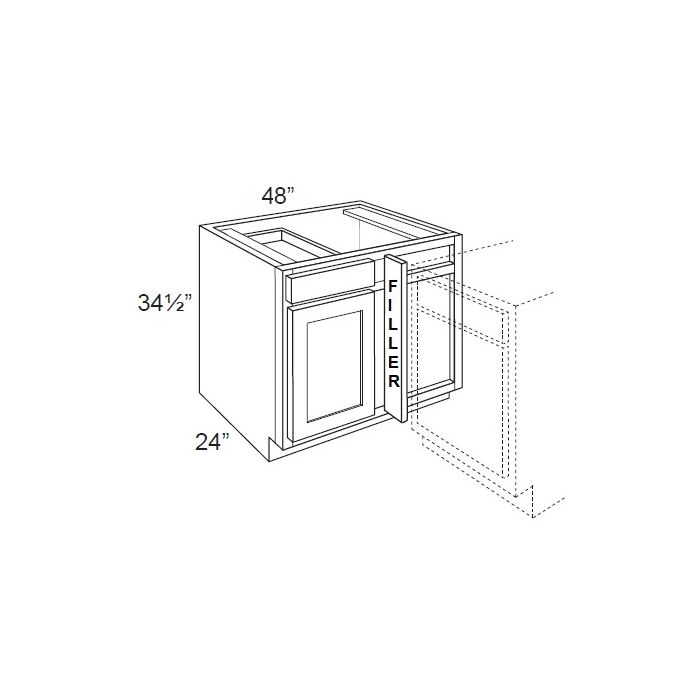 Vienna 48" - 51" Blind Base Corner Cabinet