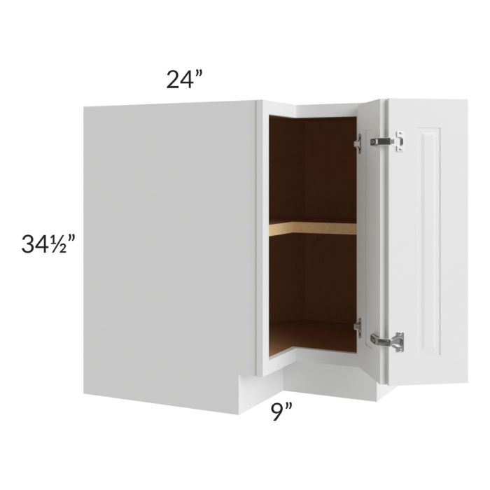 Charlotte White 33" Corner Base Cabinet (Trays sold separately for a Lazy Susan application)
