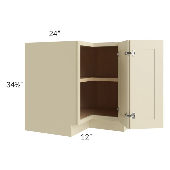 Casselton Ivory 36" Corner Base Cabinet (Trays sold separately for a Lazy Susan application)