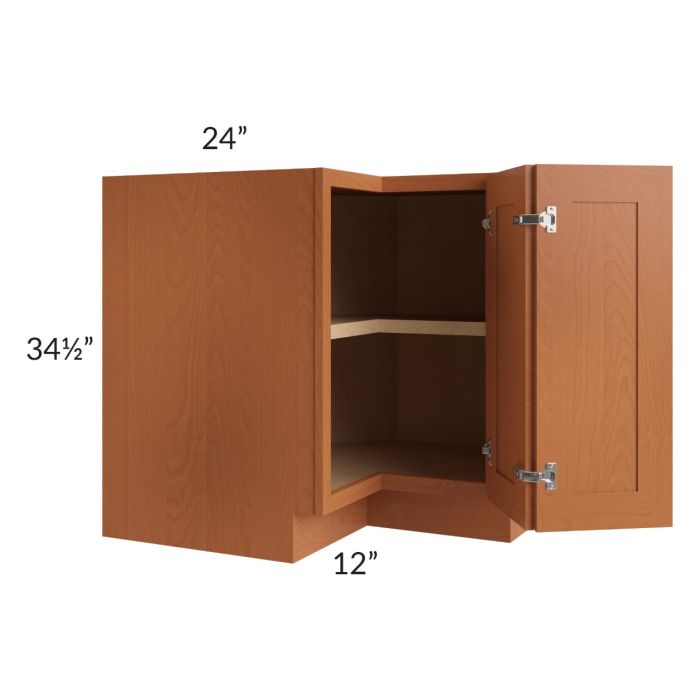 Lexington Cinnamon Glaze 36" Corner Base Cabinet (Trays sold separately for a Lazy Susan application)
