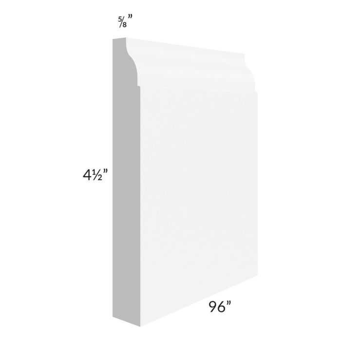 Alpine White Shaker 96" Base Board Molding