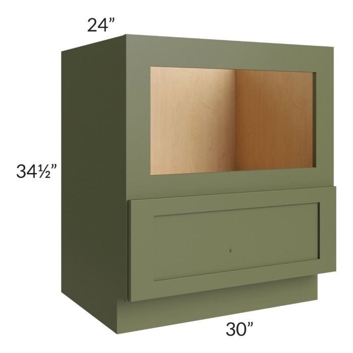 Midtown Hunter Green Shaker 30" Base Microwave Cabinet