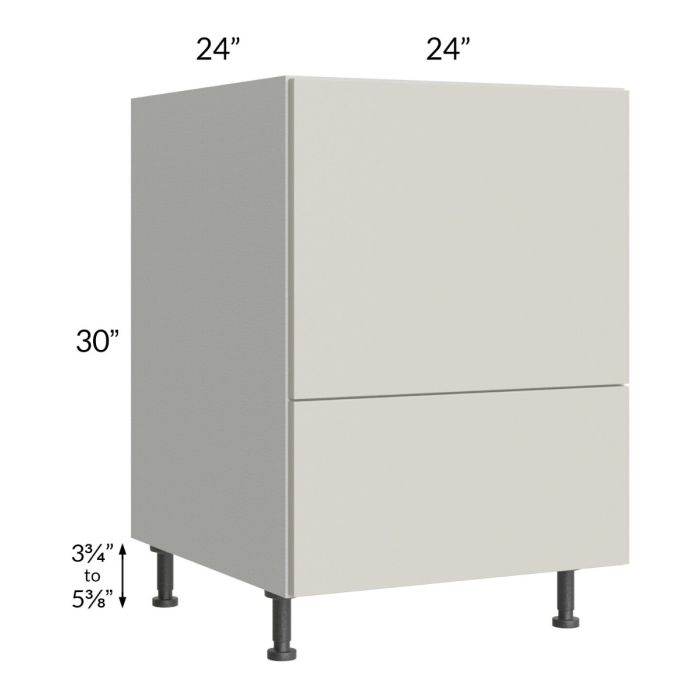 Milan Beige Matte 24" Base Microwave Cabinet