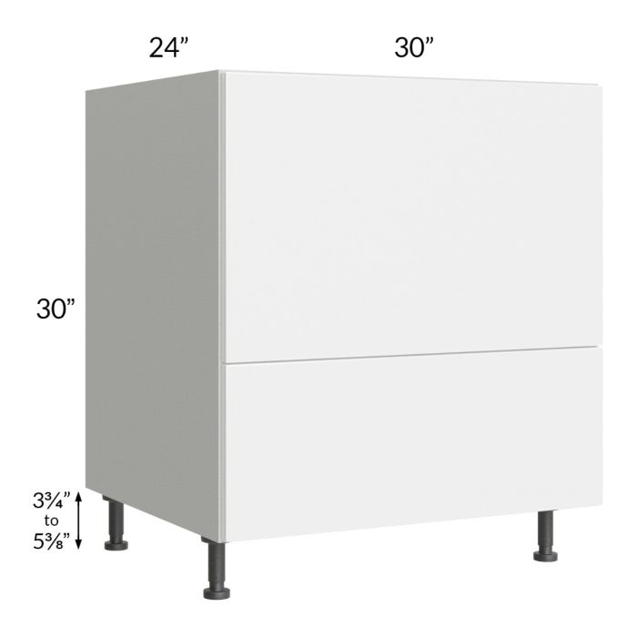 Milan White Gloss 30" Base Microwave Cabinet