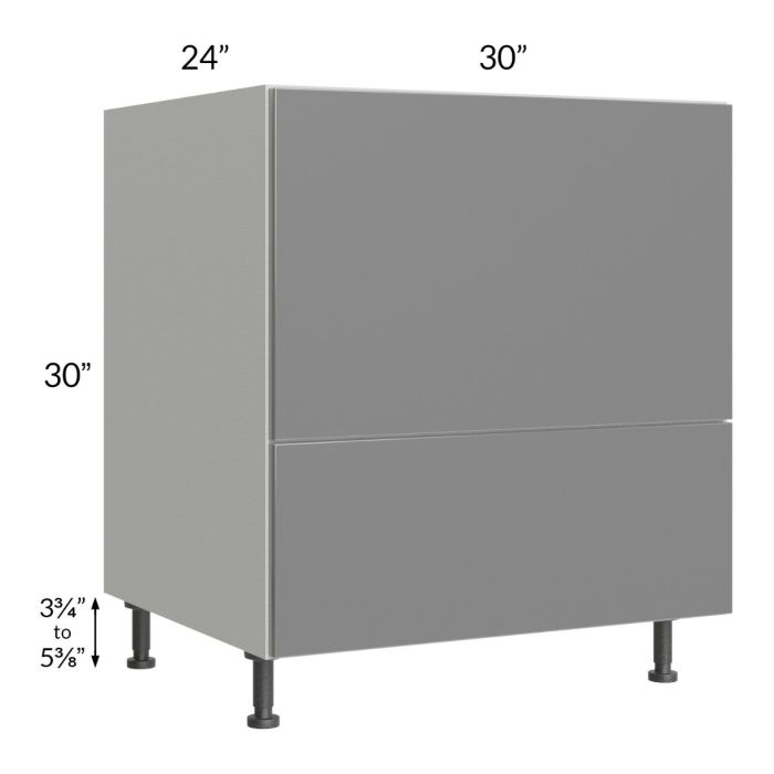 Milan Grey Gloss 30" Base Microwave Cabinet