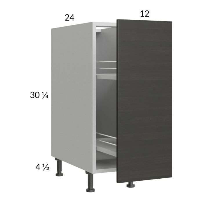 Euro Cafe 12" Full Height Door Base Cabinet with Pullout Access 