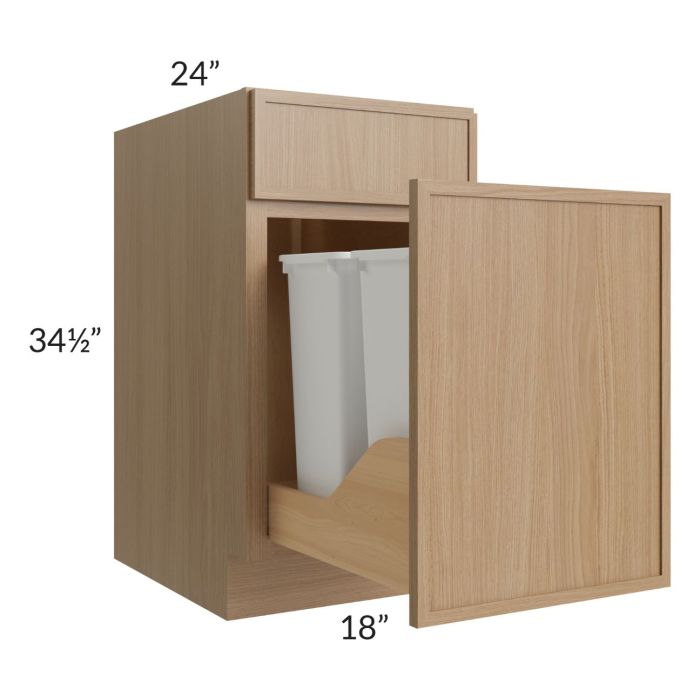 Township Rift Oak 18" Trash Pullout Base Cabinet