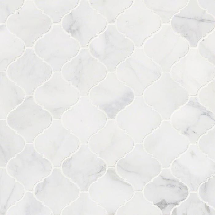 Calacatta Cressa Arabesque Mosaic Tile