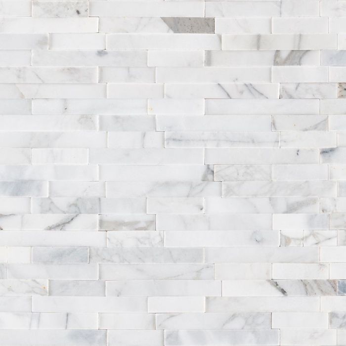 Calacatta Cressa Interlocking 3D Peel & Stick Mosaic Tile