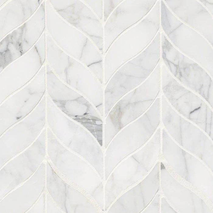 Calacatta Cressa Leaf Mosaic Tile
