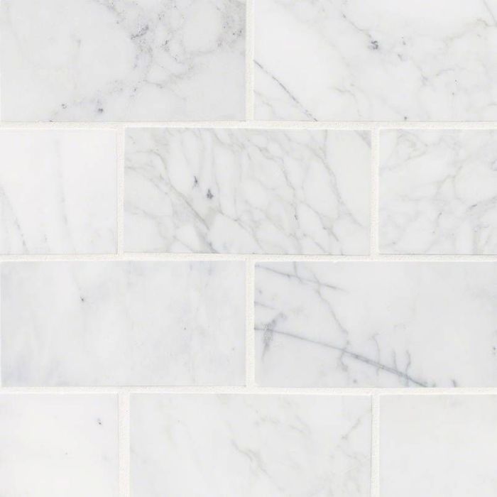 Calacatta Cressa White 3" x 6" Subway Tile