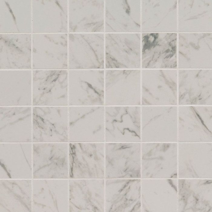 Pietra Carrara 2 x 2 Mosaic Porcelain Tile
