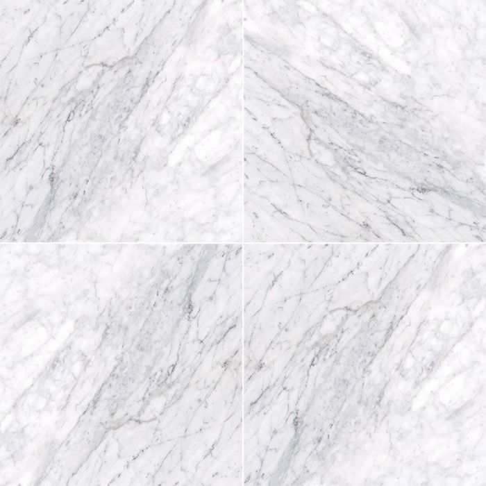 Carrara White 18" x 18" Polished Marble
