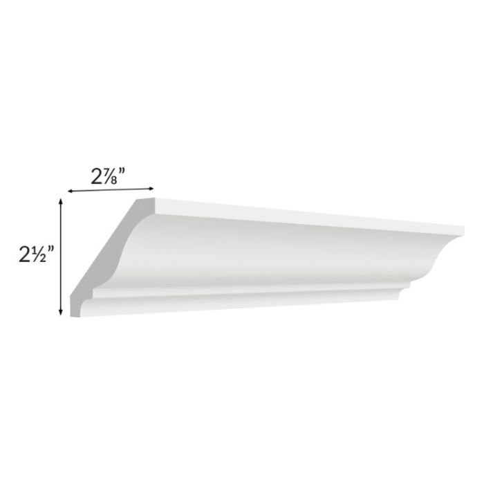Stratus White Crown Molding