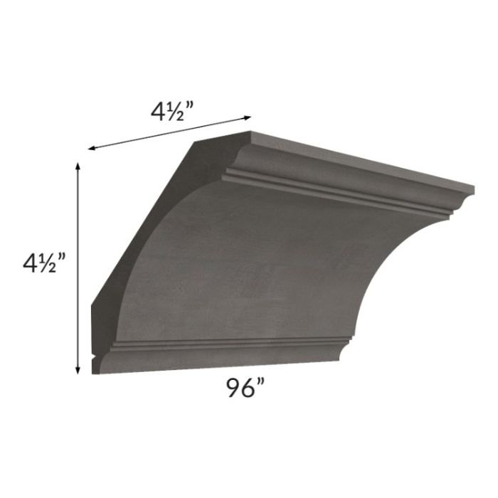 Midtown Dark Grey Shaker Large Cove Crown Molding