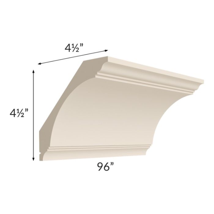 Midtown Cream Shaker Large Cove Crown Molding
