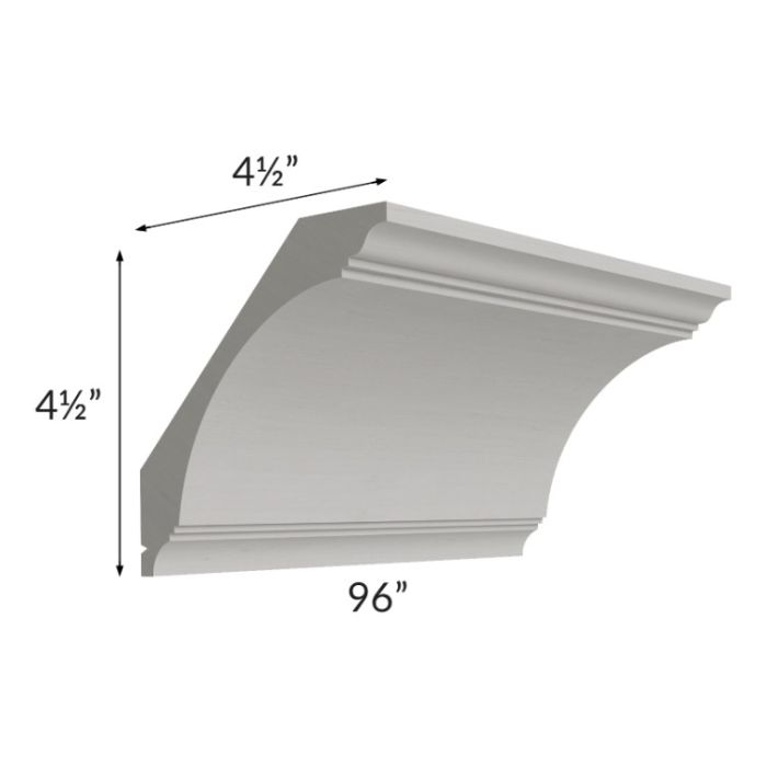 Salem Light Grey Large Cove Crown Molding
