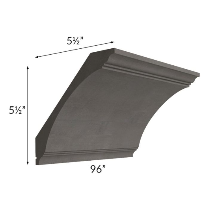 Midtown Dark Grey Shaker Extra Large Cove Crown Molding
