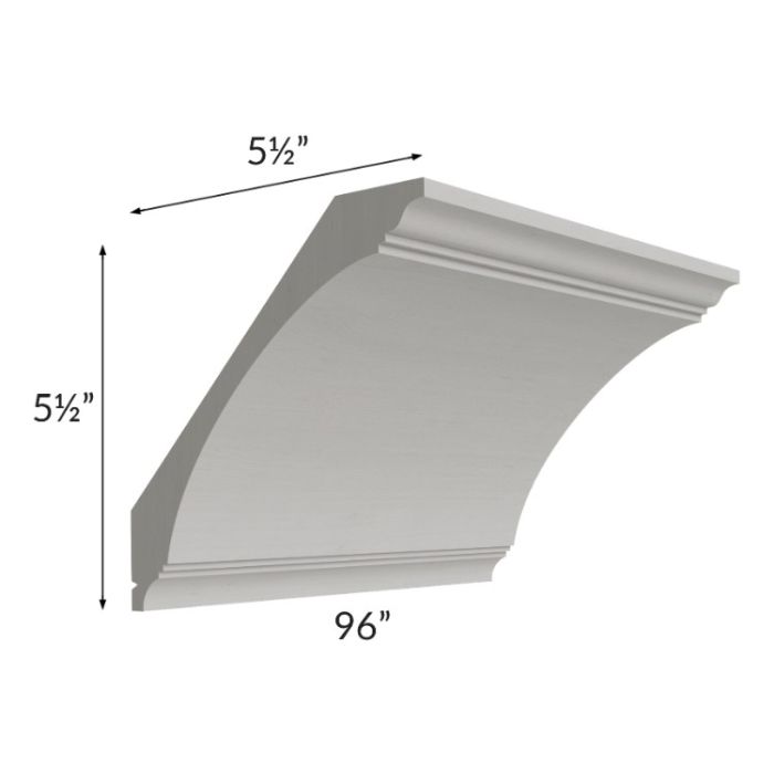 Salem Light Grey Extra Large Cove Crown Molding
