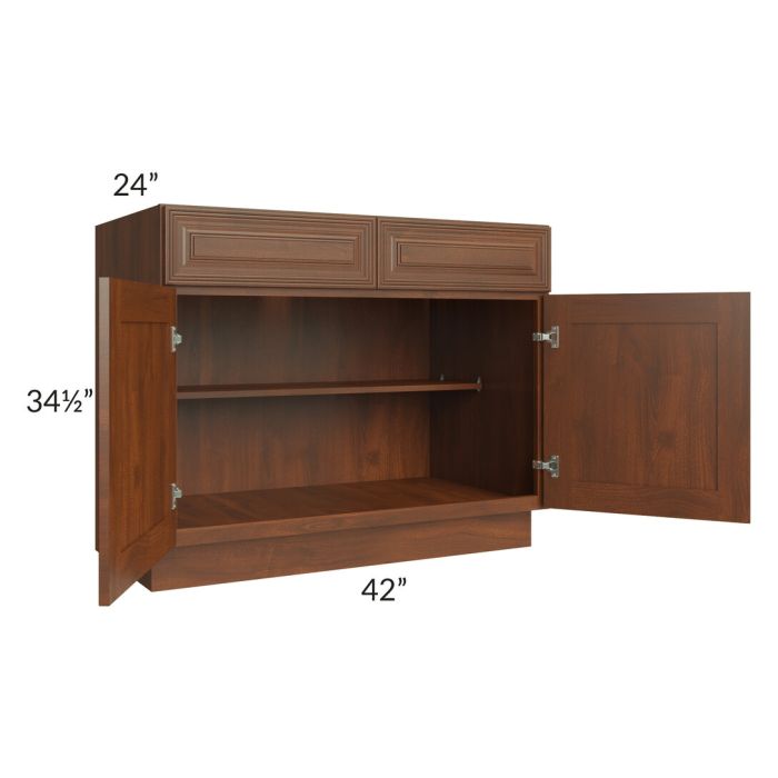 Cambridge Saddle Glaze 42" Base Cabinet