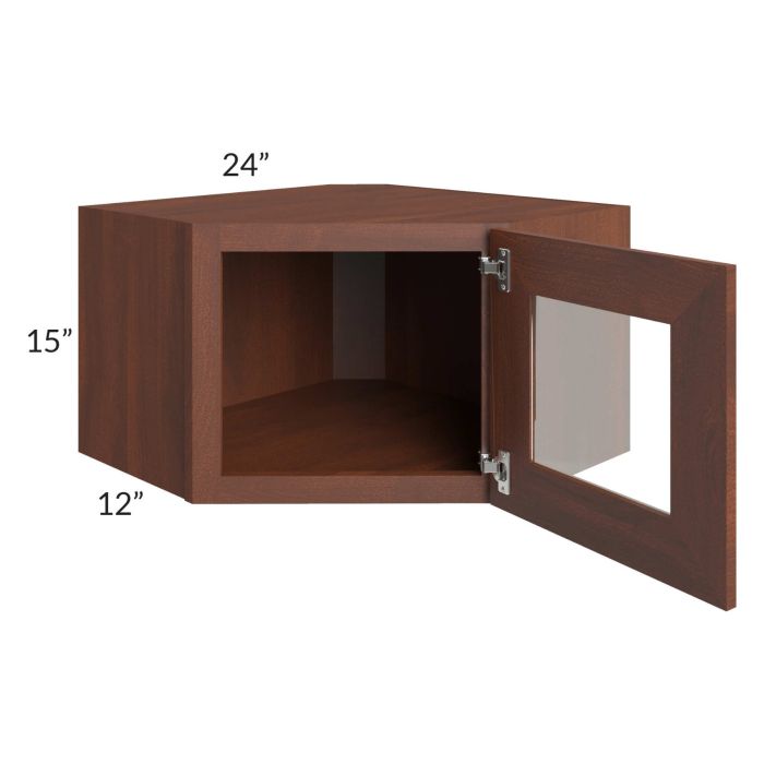 Cambridge Saddle Glaze 24x15 Decorative Wall Diagonal Corner Cabinet