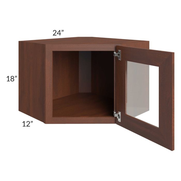 Cambridge Saddle Glaze 24x18 Decorative Wall Diagonal Corner Cabinet