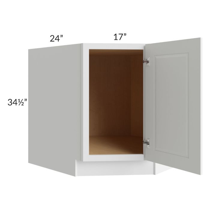 Brighton White Shaker 36" Diagonal Corner Sink Base Cabinet 