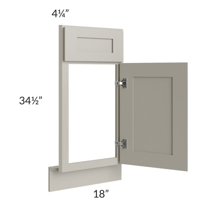 Stratton Light Grey Shaker 36" Corner Sink Front