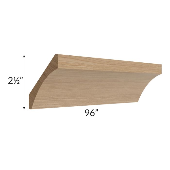 Asheville Rift Oak Shaker 8' Curved Crown Molding