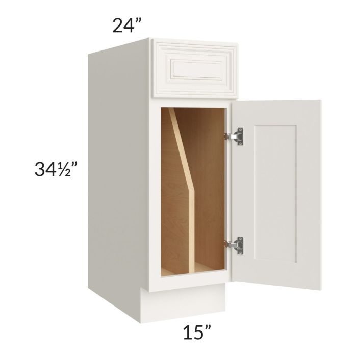 Cambridge Antique White Glaze 12" Tray Divider Base Cabinet