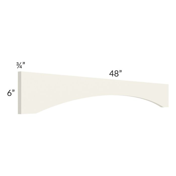 Cambridge Antique White Glaze 48" Shaker Arch Valance