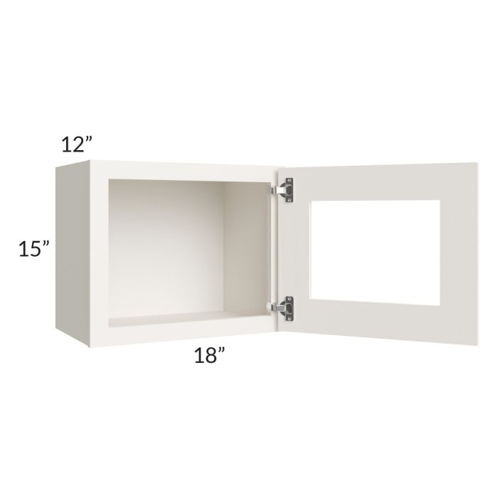 Cambridge Antique White Glaze 18x15 Decorative Wall Cabinet