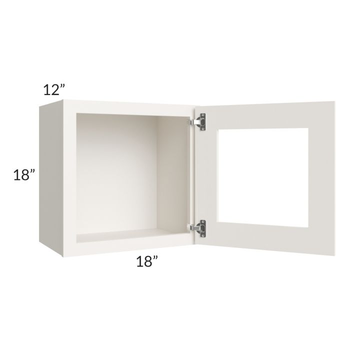 Cambridge Antique White Glaze 18x18 Decorative Wall Cabinet