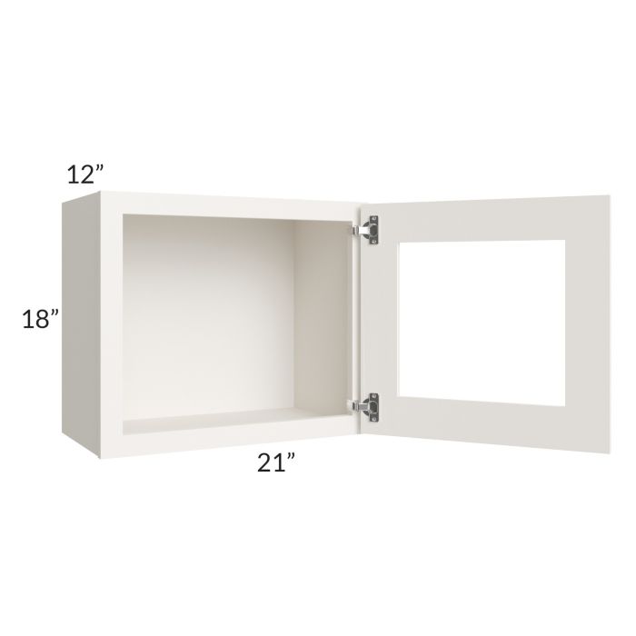 Cambridge Antique White Glaze 21x18 Decorative Wall Cabinet