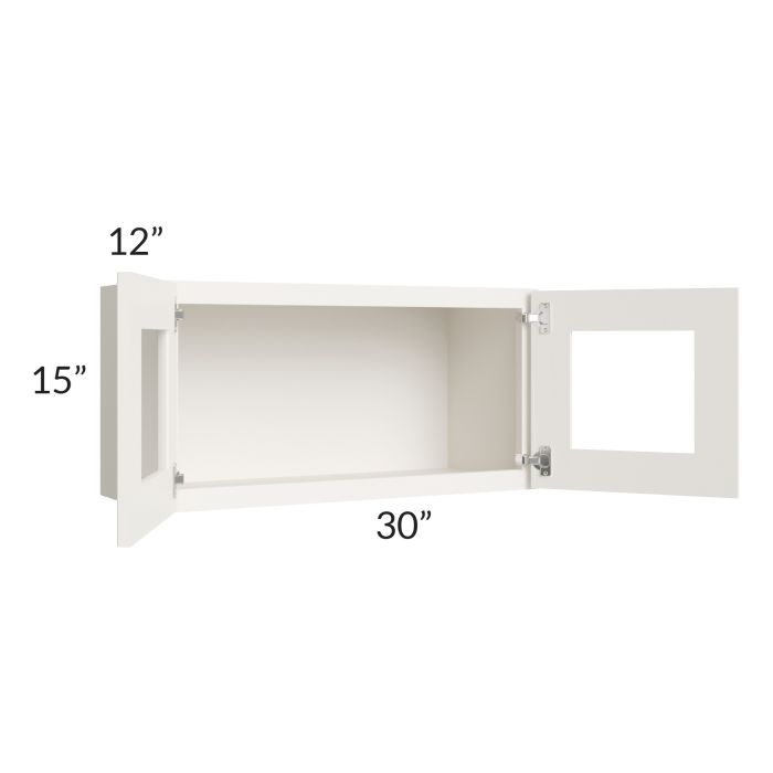 Cambridge Antique White Glaze 30x15 Decorative Wall Cabinet