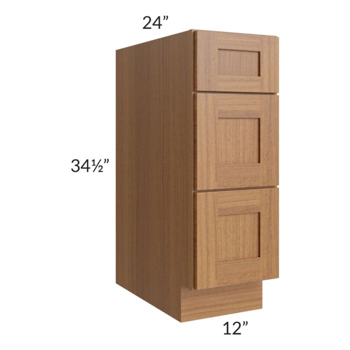 Artisan Walnut Shaker 12" Drawer Base Cabinet