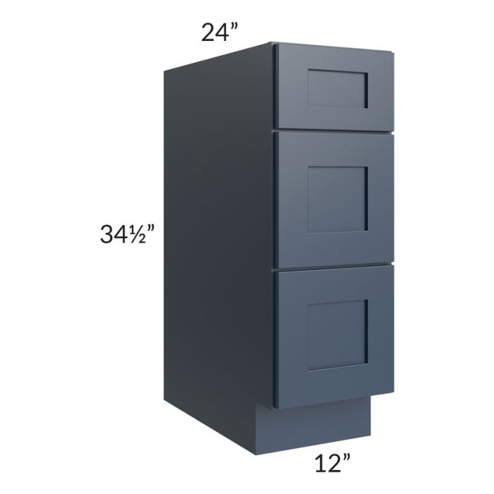 Midtown Blue Shaker 12" Drawer Base Cabinet