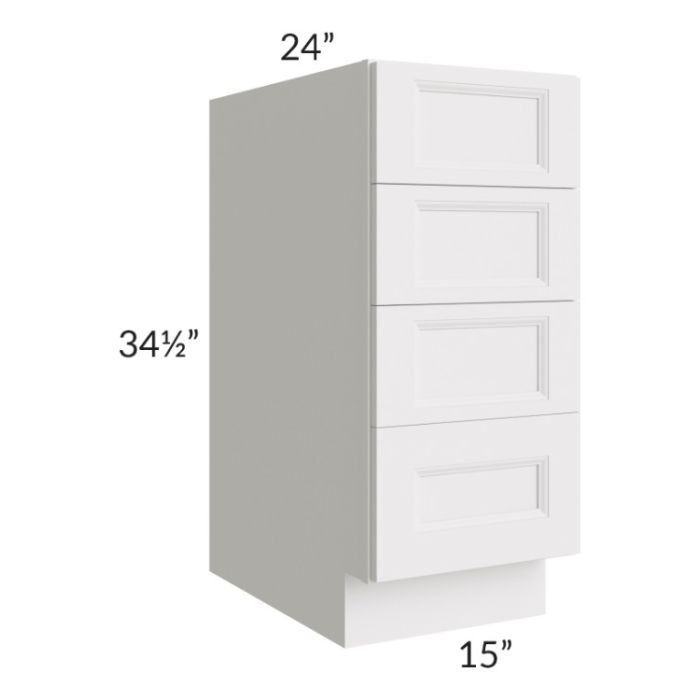 Tuscan Cloud 15" 4-Drawer Base Cabinet