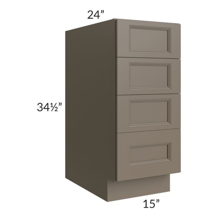 Tuscan Stone 15" 4-Drawer Base Cabinet