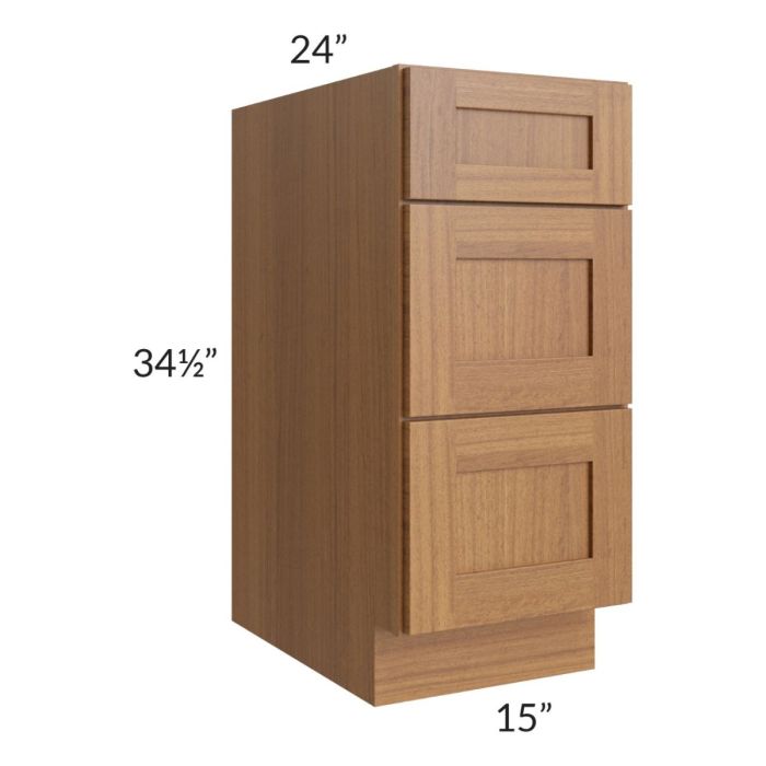 Artisan Walnut Shaker 15" Drawer Base Cabinet