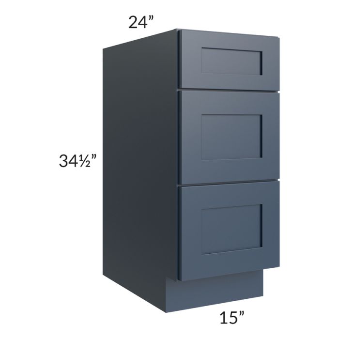 Midtown Blue Shaker 15" Drawer Base Cabinet