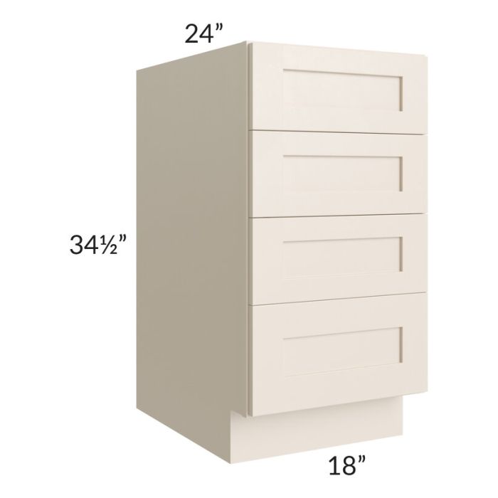 18" 4-Drawer Base Cabinet