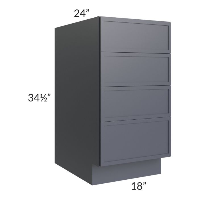 Vienna Indigo 18" 4-Drawer Base Cabinet