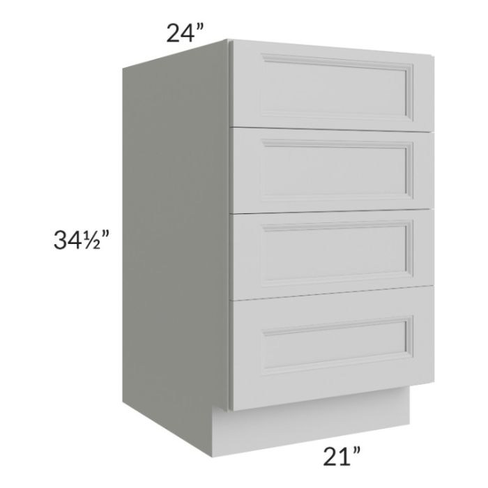 Tuscan Painted Grey 21" 4-Drawer Base Cabinet