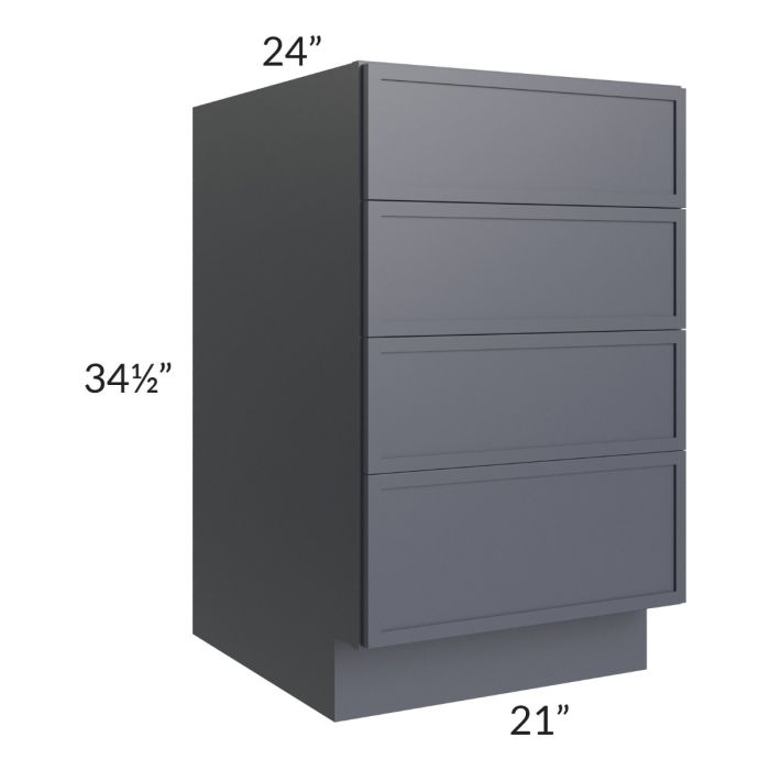 Vienna Indigo 21" 4-Drawer Base Cabinet