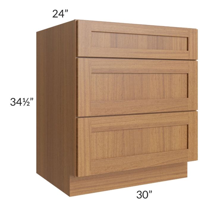 Artisan Walnut Shaker 30" Drawer Base Cabinet