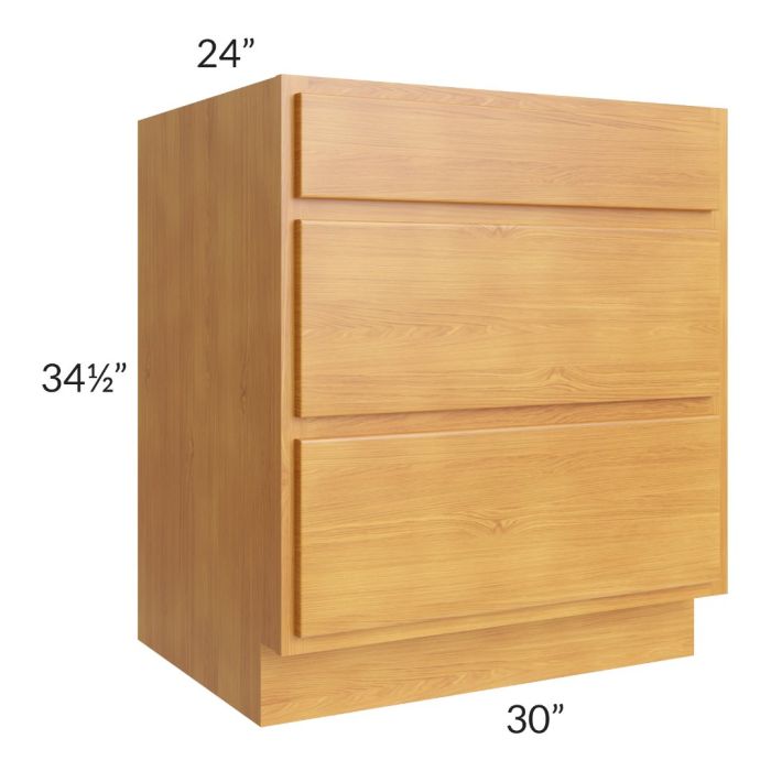 Royal Oak 30" 3-Drawer Base Cabinet