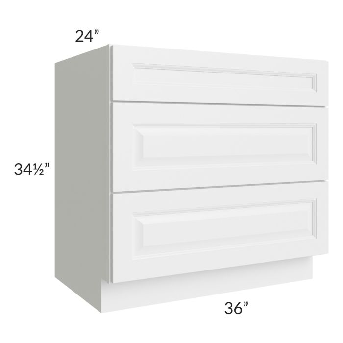 Belfast White 36" Drawer Base Cabinet