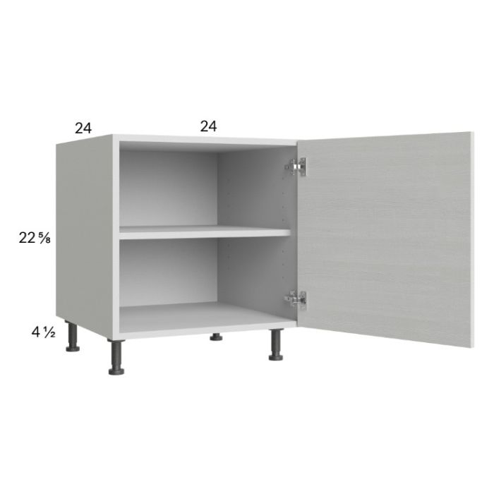 Euro White Grain 24" Full Height Door Desk Base Cabinet with 1 door