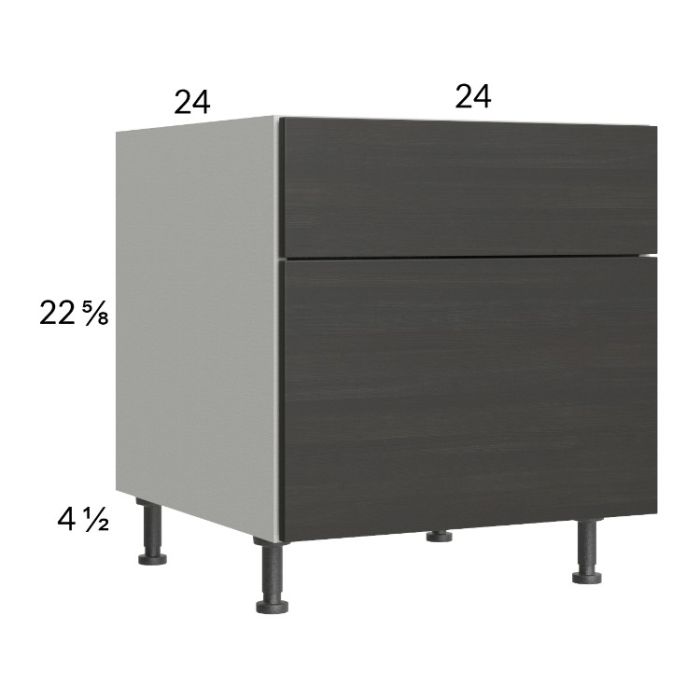 Euro Cafe 24" 2-Drawer Desk Base Cabinet